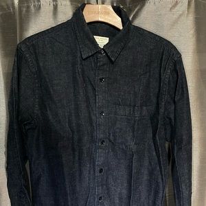 Club Monaco Button Down Selvage Denim Shirt